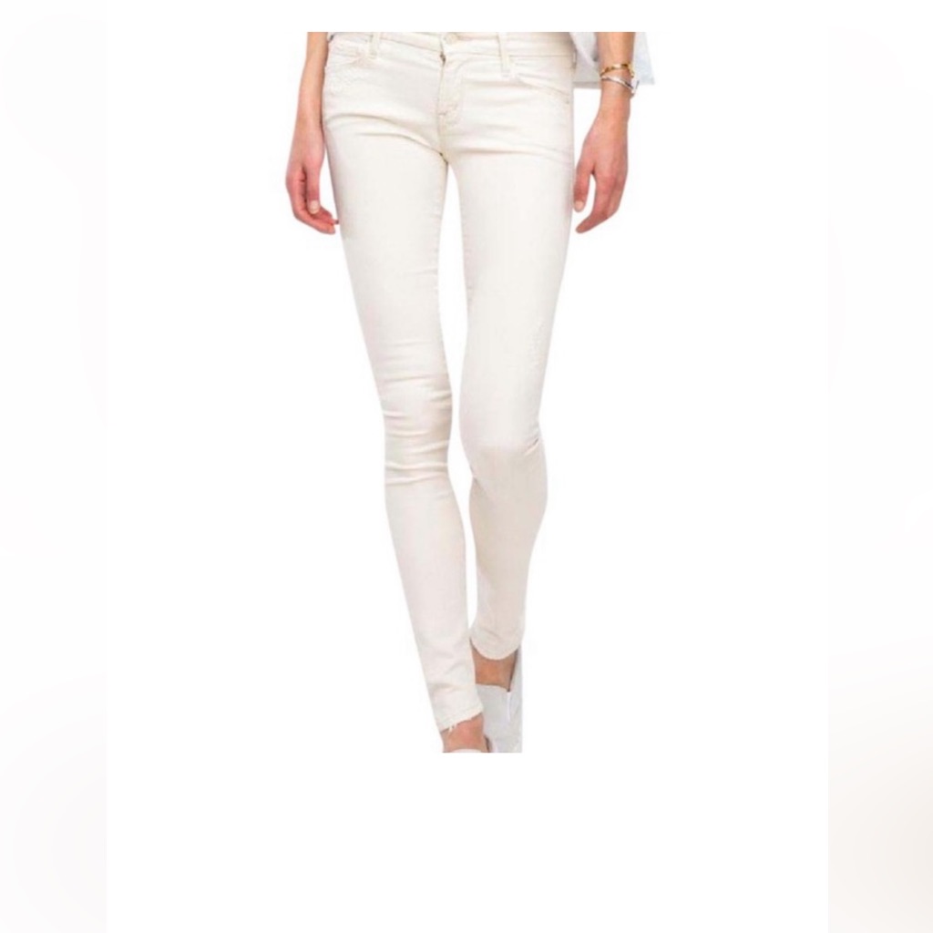 Cream Mother The Looker Jeans